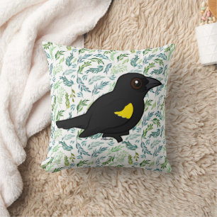 Birdorable Yellow-schouder Blackbird Kussen