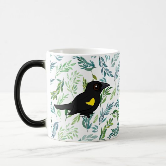 Birdorable Yellow-schouder Blackbird Magische Mok (Links)
