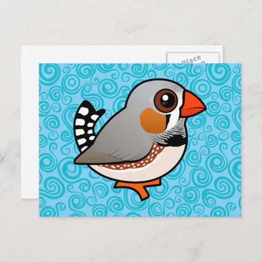 Birdorable Zebra Finch Briefkaart (Voorkant / Achterkant)