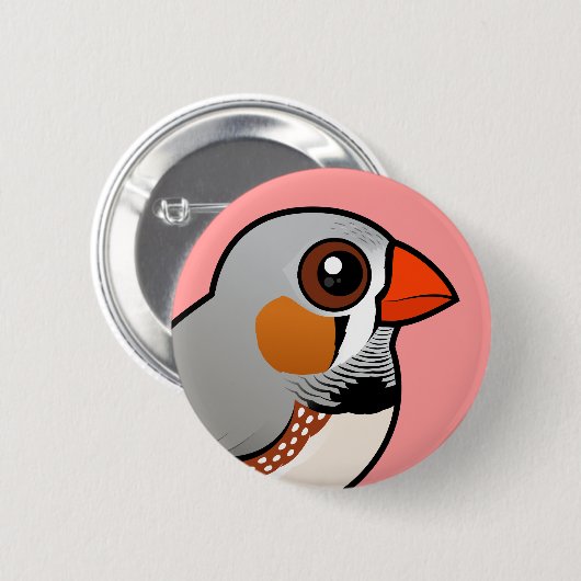 Birdorable Zebra Finch Ronde Button 5,7 Cm (Voorkant /achterkant)