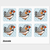Birdorable Zebra Finch Vierkante Sticker (Vel)