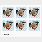 Birdorable zwartkeelvink vierkante sticker (Vel)