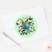 Birdorables Over de hele wereld Ronde Sticker (Envelop)