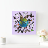 Birdorables Over de hele wereld Vierkante Klok (Huis)