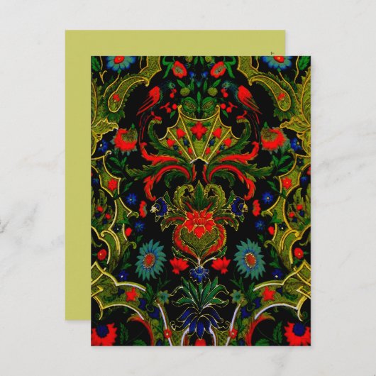 Birds Amour ~ Briefkaart / Uitnodigingen / RSVP (Voorkant / Achterkant)