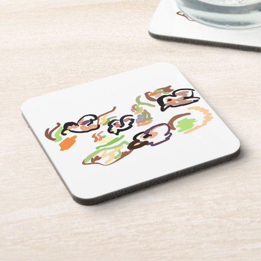 Birds and autumn bier onderzetter (Linkerzijde)