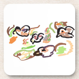 Birds and autumn bier onderzetter