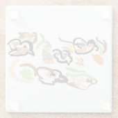 Birds and autumn glazen onderzetter (Achterkant)