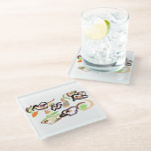 Birds and autumn glazen onderzetter (Schuin)