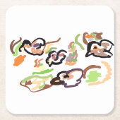 Birds and autumn kartonnen onderzetters (Voorkant)