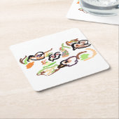 Birds and autumn kartonnen onderzetters (Schuin)