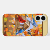 Birds and Birdfeeder Autumn Gold Case-Mate iPhone Case (Achterkant (horizontaal))
