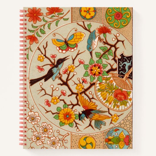 Birds and Butterflies Spiral Notebook Notitieboek (Voorkant)