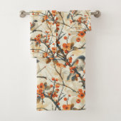 Birds and Flowers Towel Fall Gift for Their Nest Bad Handdoek (Insitu)