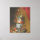 Birds And Fruit On A Ledge Below Canvas Afdruk (Voorkant)