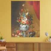 Birds And Fruit On A Ledge Below Canvas Afdruk (Insitu (Woonkamer))