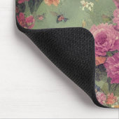 Birds and Pink Roses  Bloemsalie Groen Muismat (Hoek)