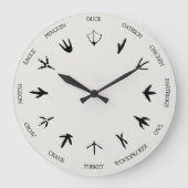 Birds Animal Tracks Footprints Identification Grote Klok (Voorkant)