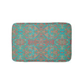 Birds Arabesque Bohemian Boho Turquoise Pattern Badmat (Voorkant)
