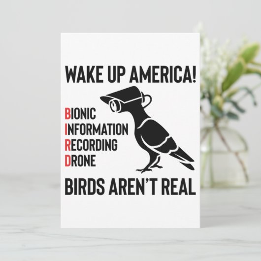 Birds Are Not Real - If It Flies, It Spies Kaart (Staand voorkant)