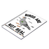 Birds Are Not Real Spy Pigeon Funny Drone Notitieboek (Linkerzijde)