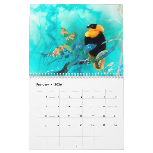 BIRDS ART KALENDER (Feb 2026)