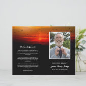 Birds at Sunrise Memorial begrafenisprogramma (Staand voorkant)