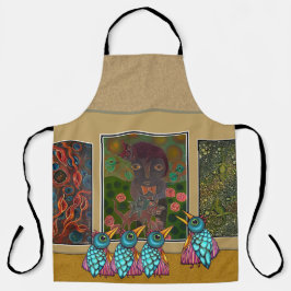 Birds at the Gallery All-Over Print Schort