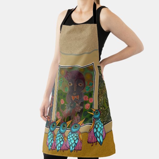 Birds at the Gallery All-Over Print Schort (Insitu)