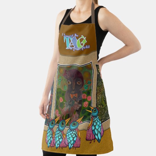 Birds at the Gallery All-Over Print Schort (Insitu)