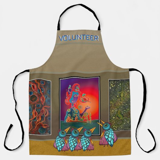 Birds at the Gallery All-Over Print Schort (Voorkant)