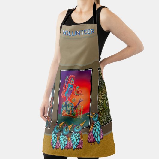 Birds at the Gallery All-Over Print Schort (Insitu)