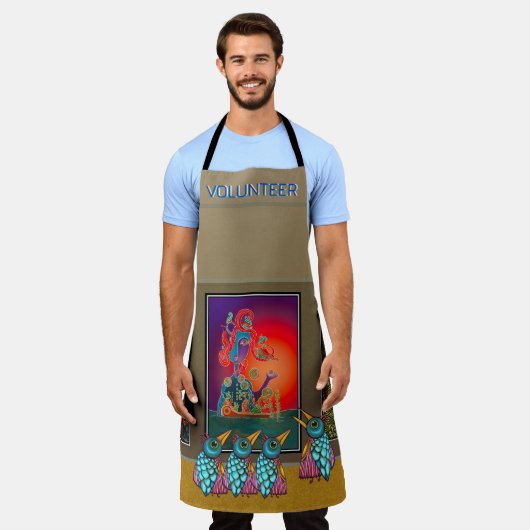 Birds at the Gallery All-Over Print Schort (Gedragen)