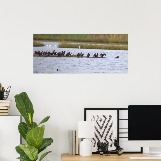 Birds at the Refuge Poster (Thuiskantoor)