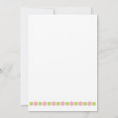 Birds baby shower bedankbriefjes / roze groen kaart (Achterkant)