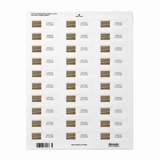Birds Beach Sunrise Personaliseer Return Address Etiket (Full Sheet)