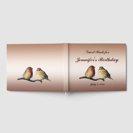 Birds Birthday Party Guest Book Gastenboek (Volledig)