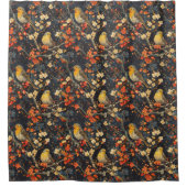 Birds & Blooms Curtain Autumn Gift for Their Home Douchegordijn (Voorkant)
