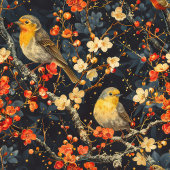 Birds & Blooms Curtain Autumn Gift for Their Home Douchegordijn
