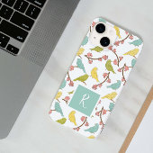 Birds & Blooms Monogrammed Waterverf Sketch Case-Mate iPhone Case