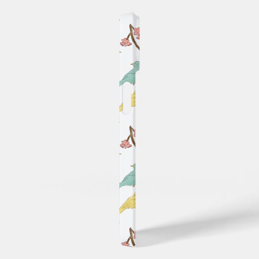 Birds & Blooms Monogrammed Waterverf Sketch Case-Mate iPhone Case (Achterkant / Rechts)