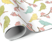 Birds & Blooms Waterverf Sketch Cadeaupapier (Rol Hoek)