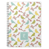 Birds & Blooms Waterverf Sketch Monogrammed Notitieboek (Voorkant)