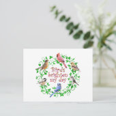 BIRDS BRIGHTEN MIJN DAG BRIEFKAART (Staand voorkant)