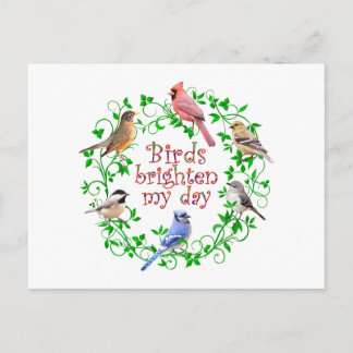 BIRDS BRIGHTEN MIJN DAG BRIEFKAART