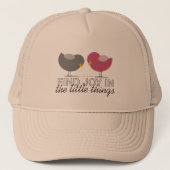 Birds Cartoon Tender Nostalgische Emotionele Eenvo Trucker Pet (Voorkant)