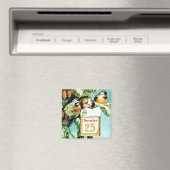 Birds Celebrate Kerstmis Magnet (Insitu (Vaatwasser))