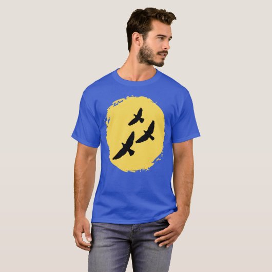 Birds design  t-shirt (Voorkant volledig)