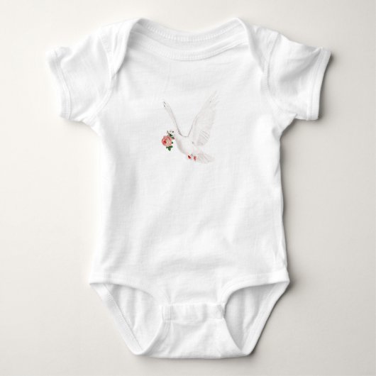 Birds,dove,flowers,peace,love,new beginning. romper (Voorkant)