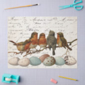 Birds Eggs European Robin French ontoupage Tissuepapier (Craft)